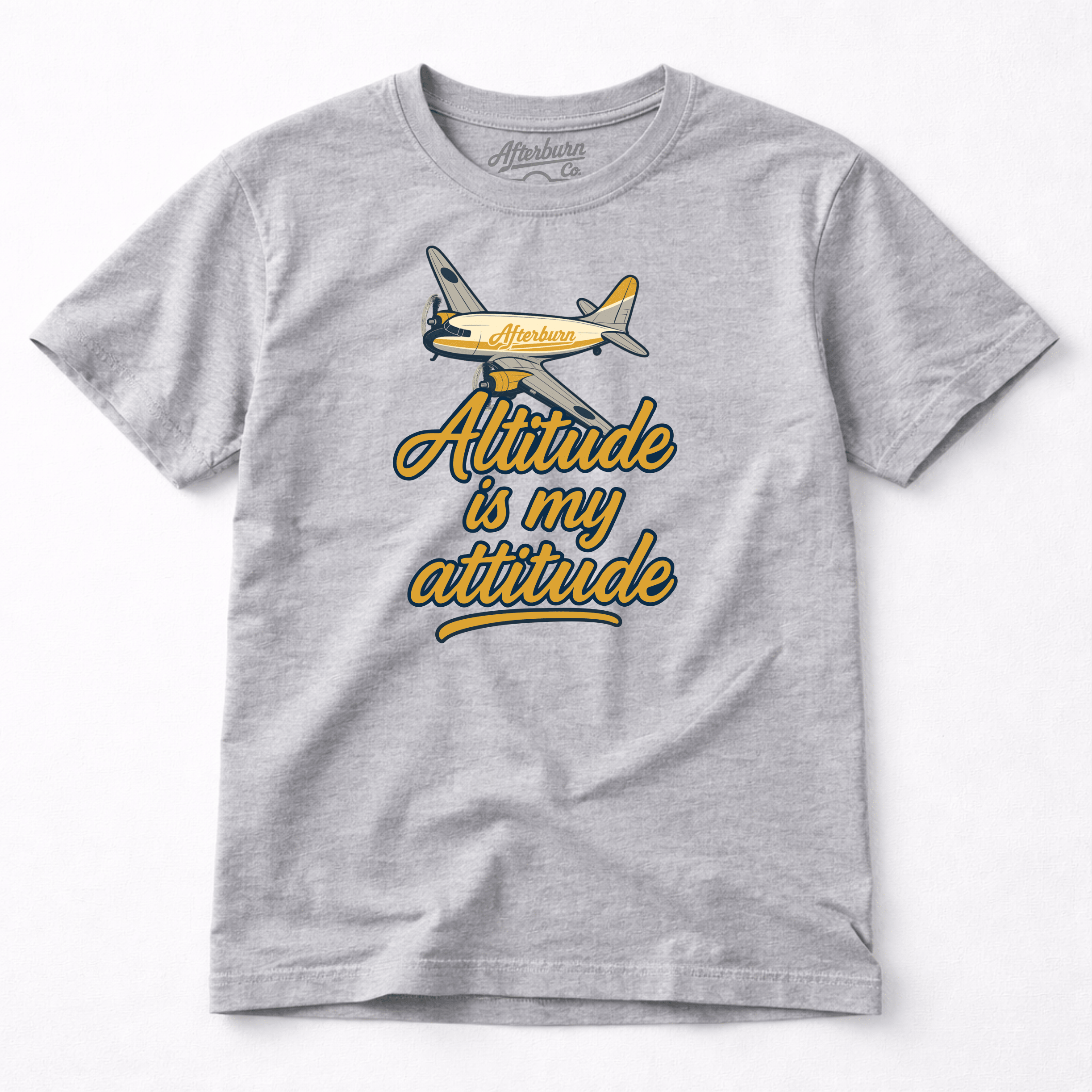 Altitude Attitude Vintage Aircraft Graphic T-Shirt by Afterburn UK