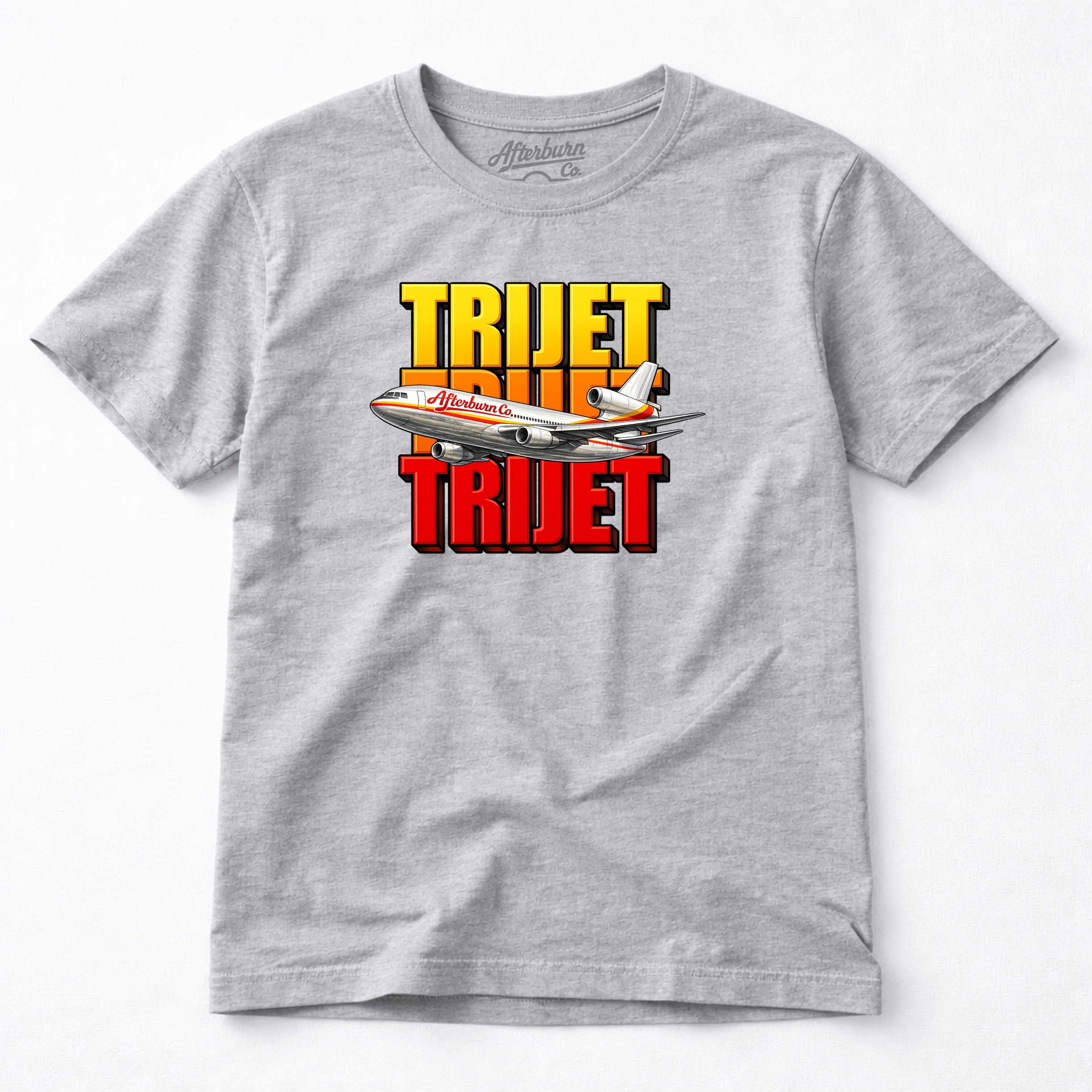 Trijet Airliner Aviation Graphic T-Shirt by Afterburn UK