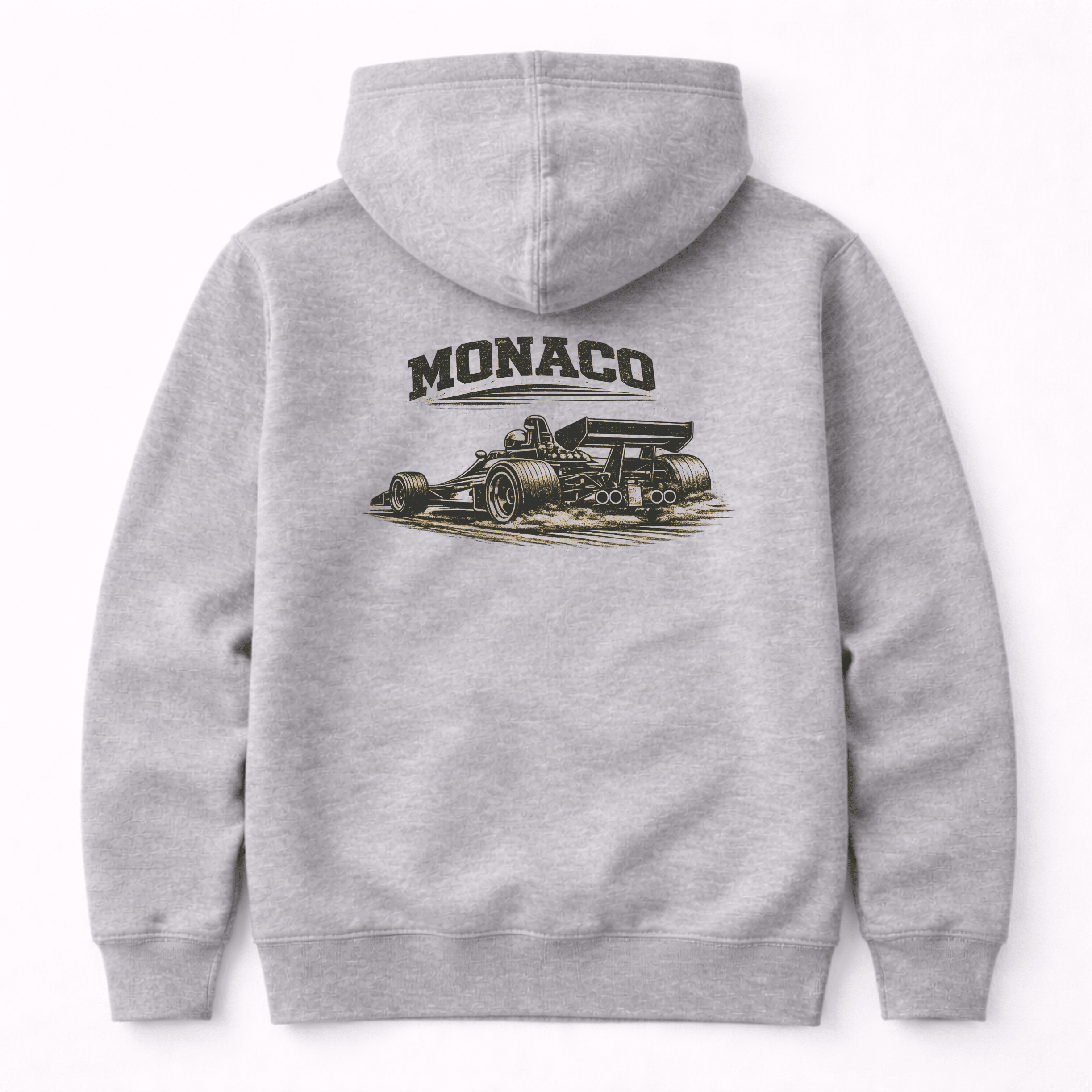 Monaco Vintage Formula Racing Car Graphic Hoodie by Afterburn UK