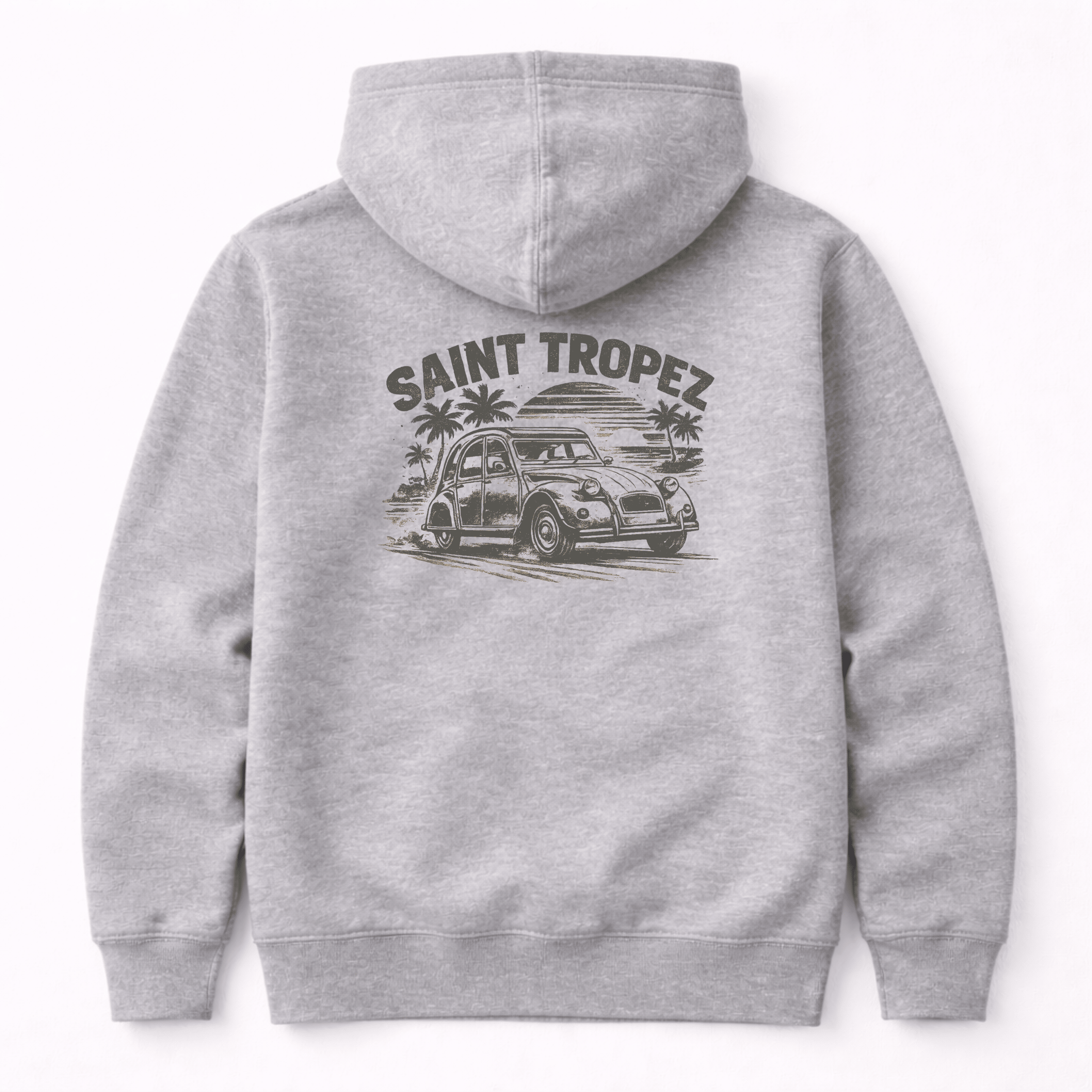 Saint Tropez Retro French Car Graphic Hoodie by Afterburn UK