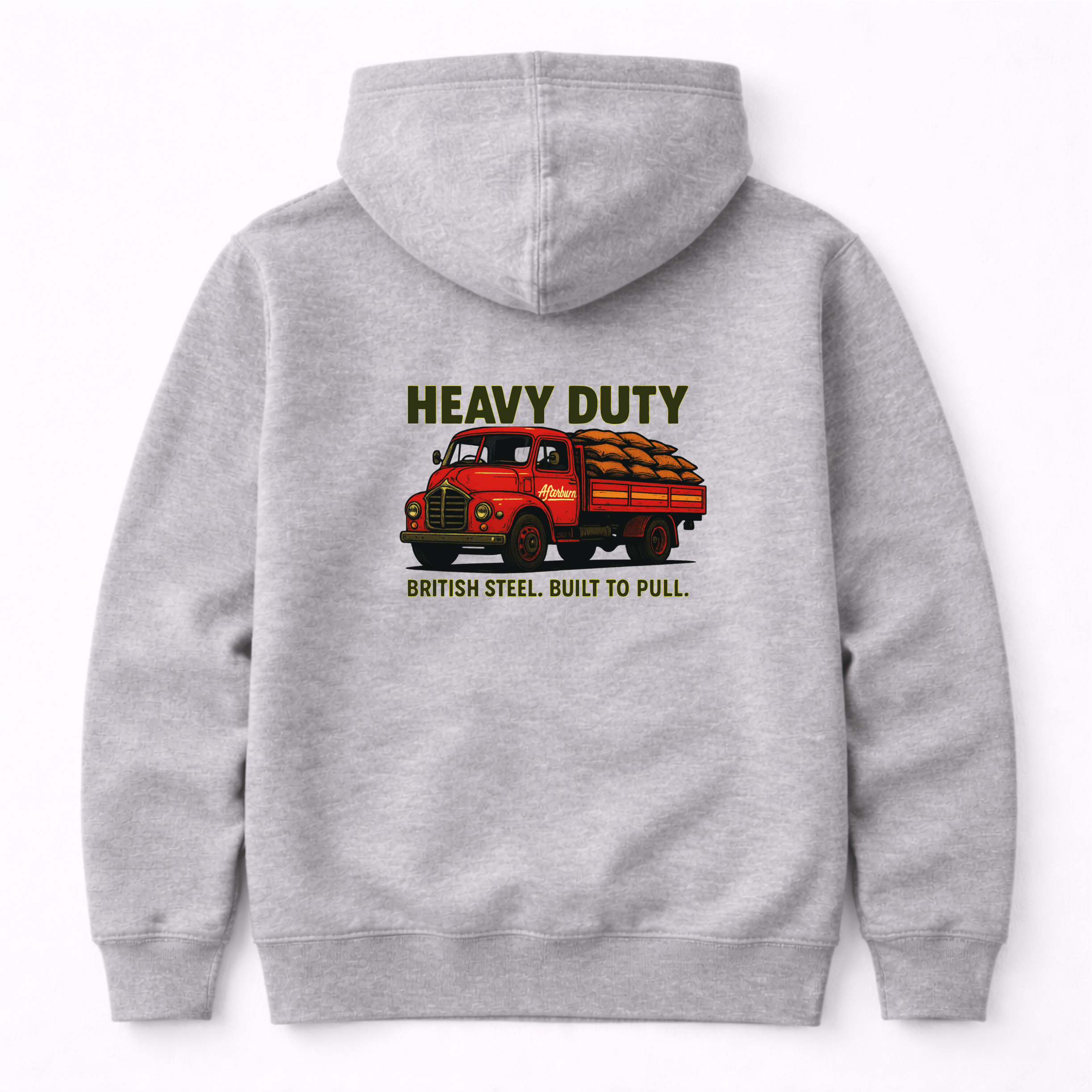 Heavy Duty Vintage Flatbed Lorry Graphic Hoodie by Afterburn UK