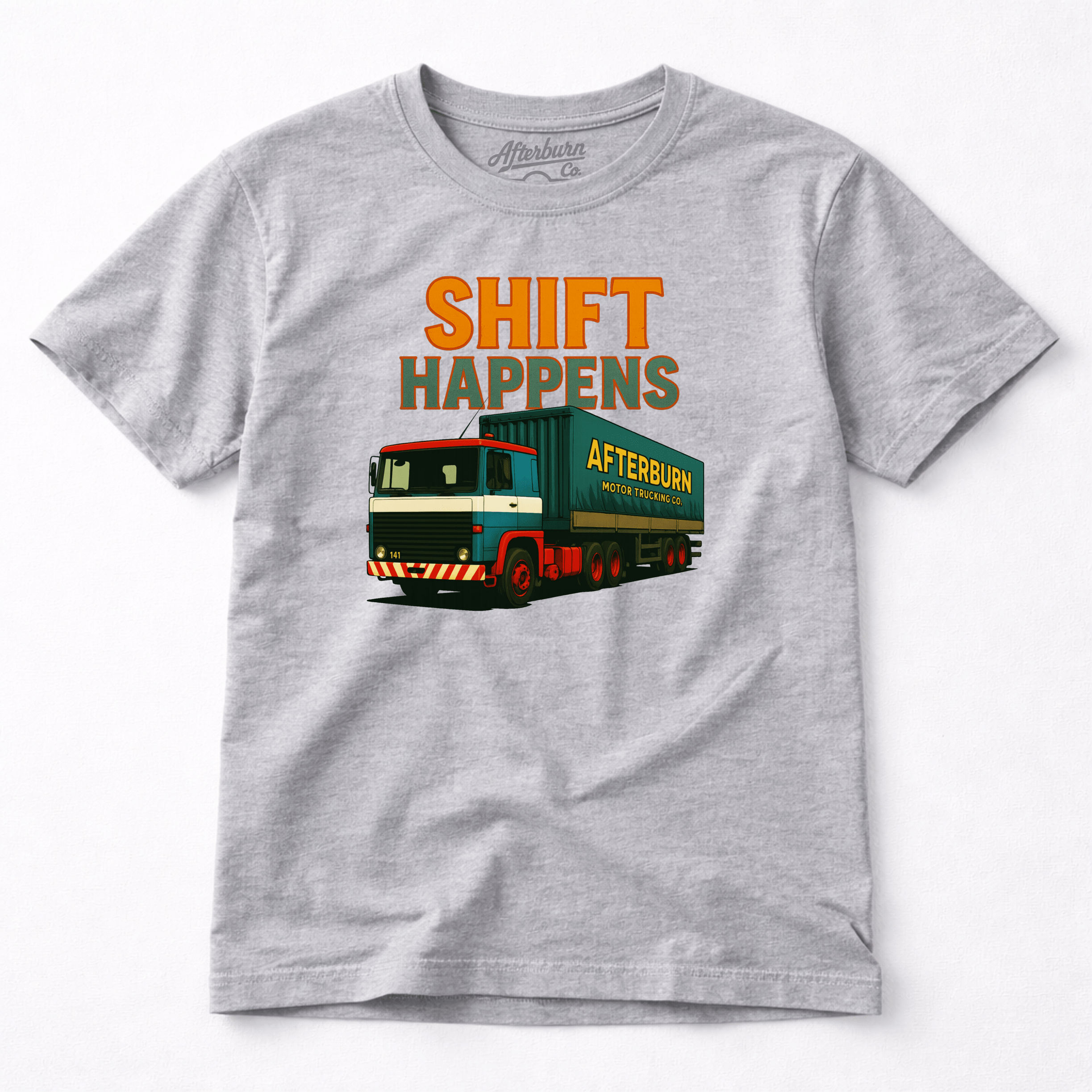 Shift Happens Container Lorry Graphic T-Shirt by Afterburn UK