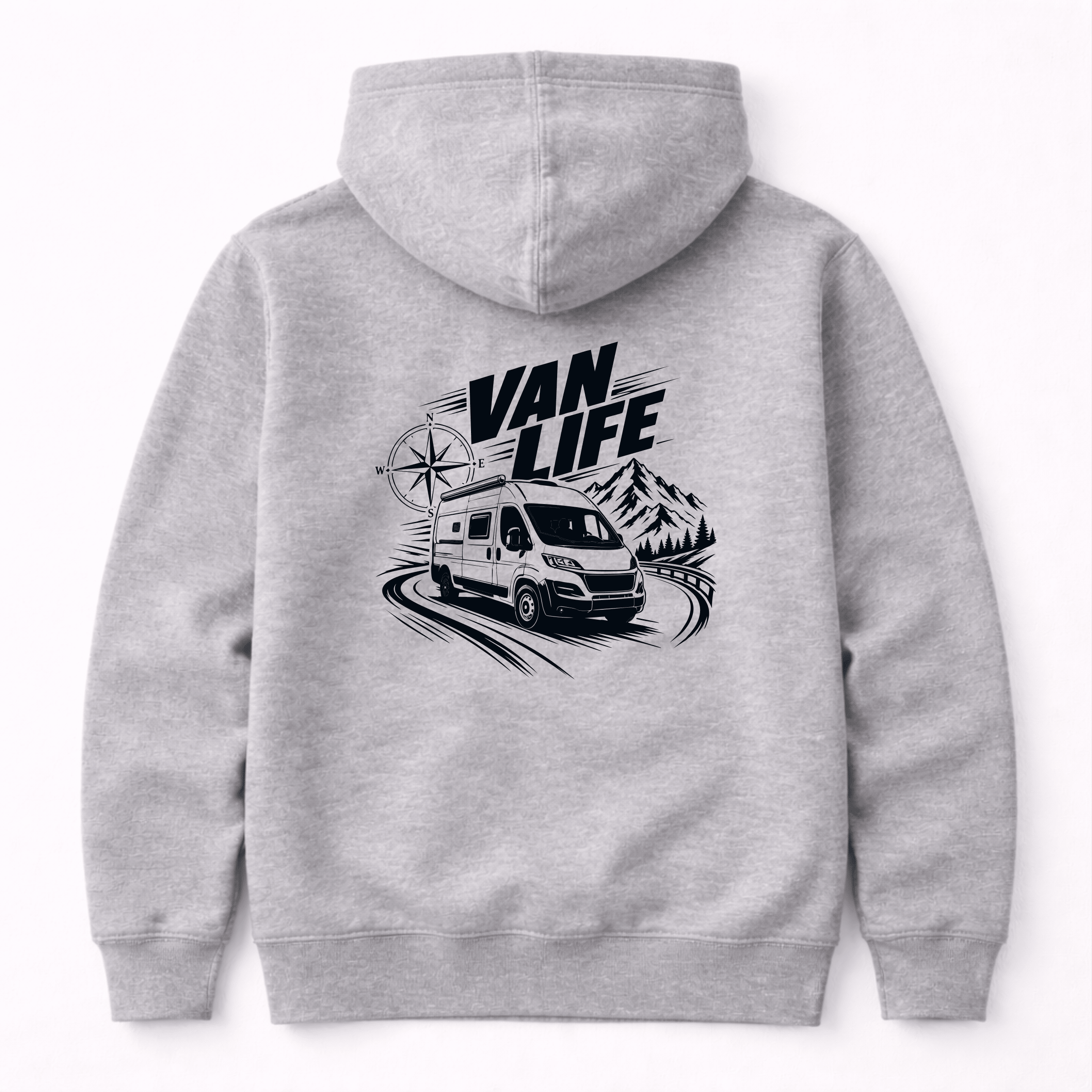 Mountain Road Trip Van Life Graphic Hoodie by Afterburn UK