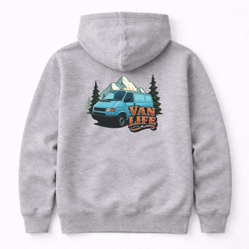 90s Panel Van Classic Camper Graphic Hoodie by Afterburn UK